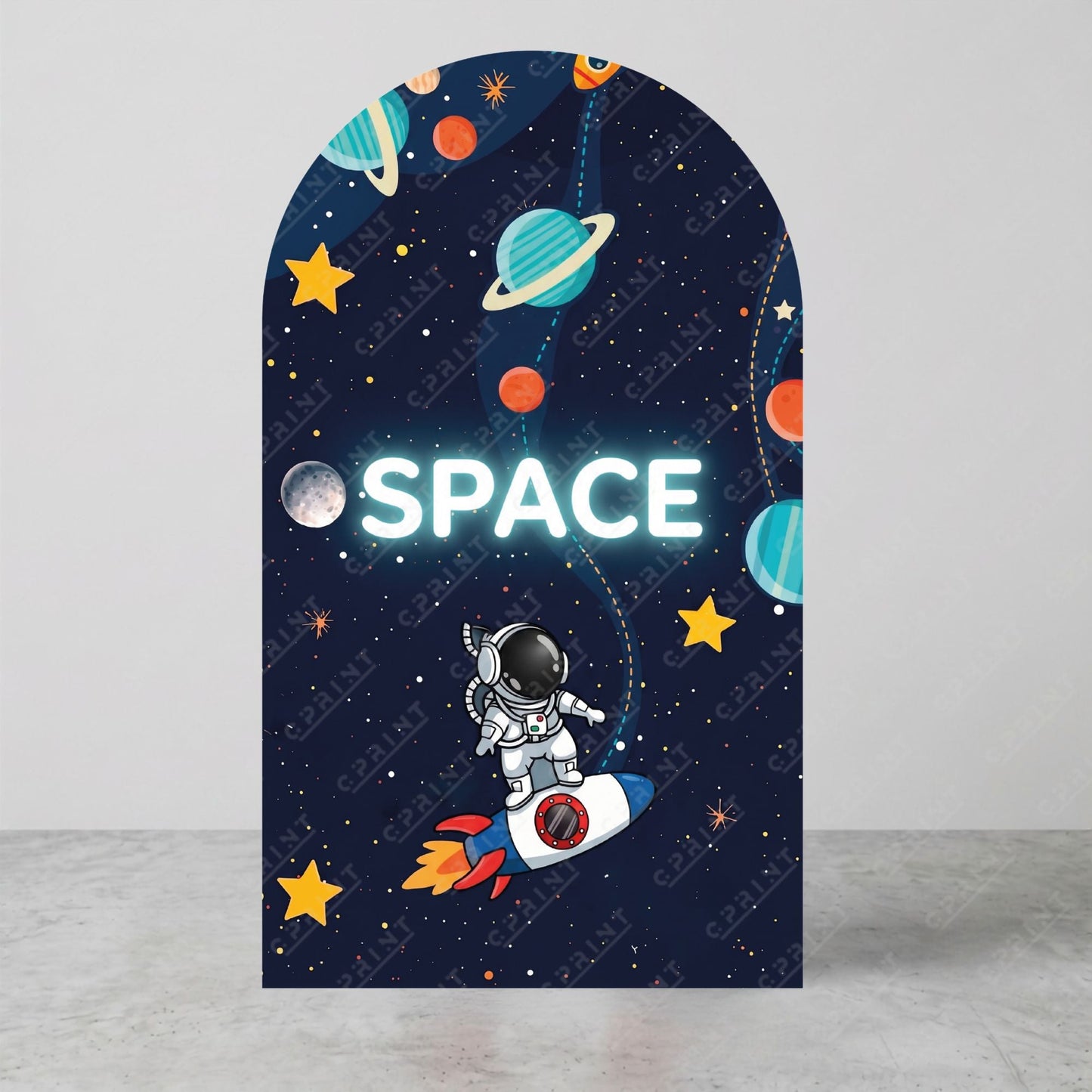 Sapce Adventure Arch Backdrop - C Print USA