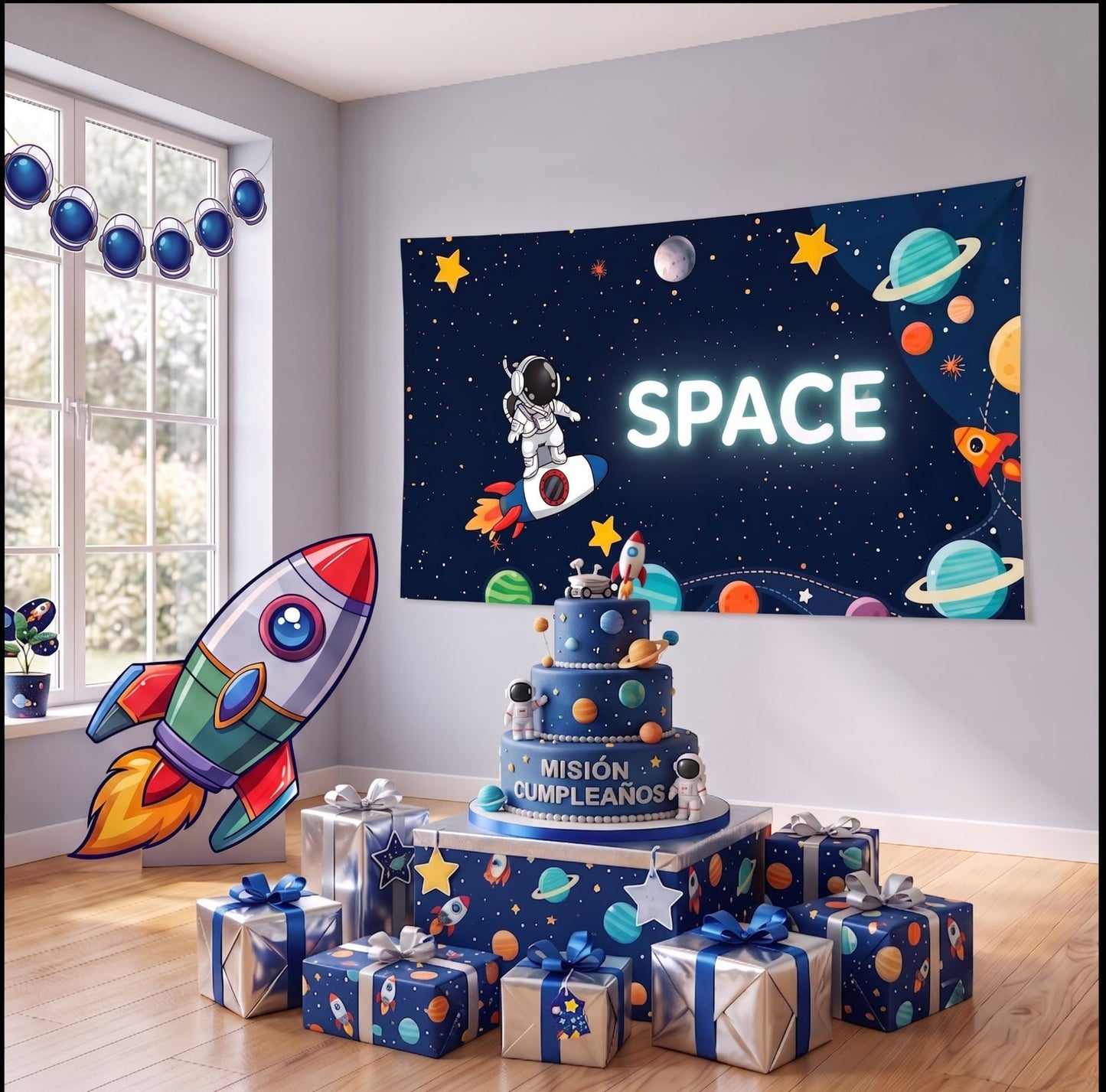 Space Adventure - Big Head Garland - C Print USA