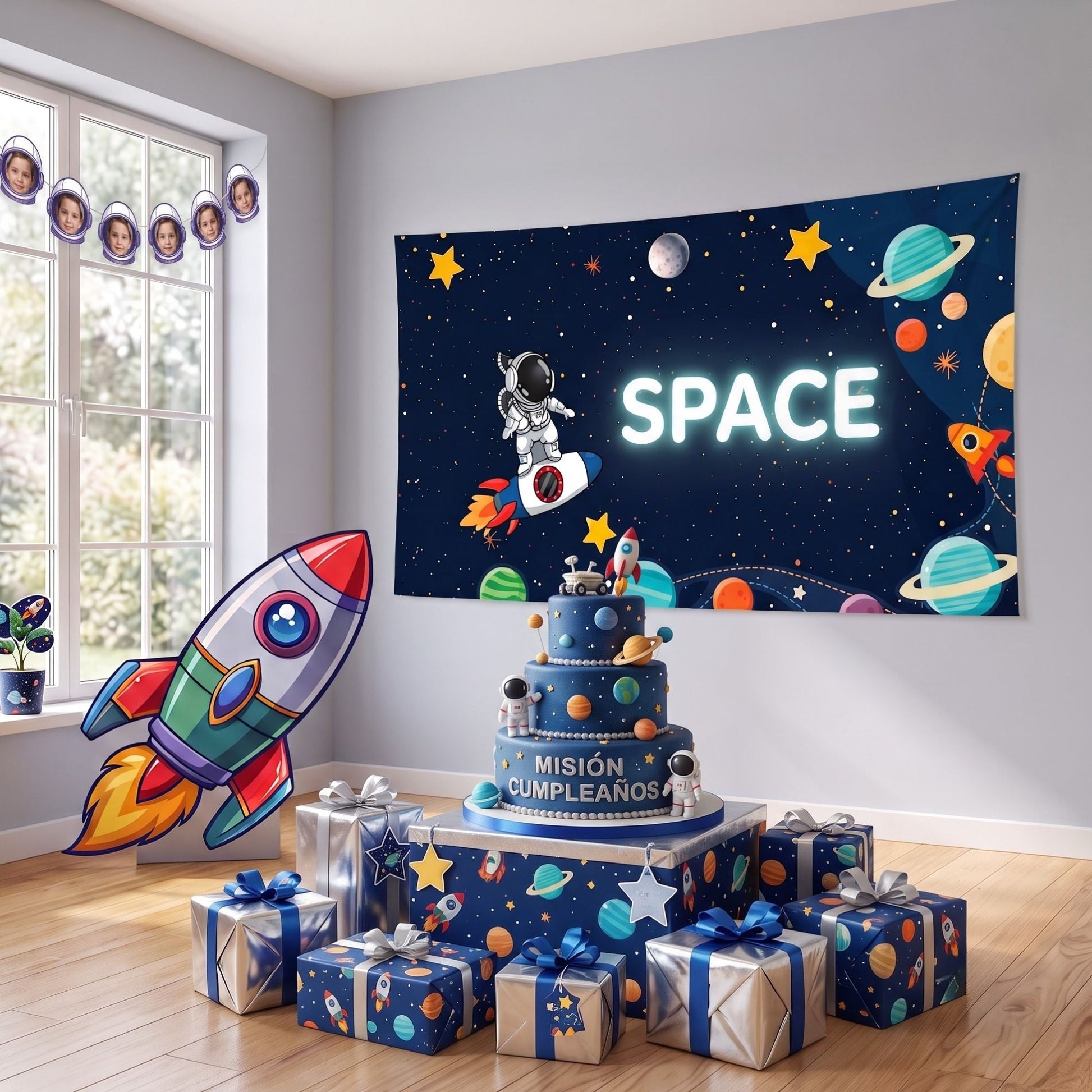 Space Adventure - Big Head Garland - C Print USA
