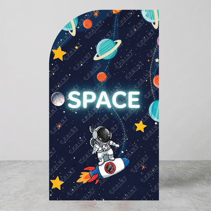 Space Adventure Left Offset Arch Backdrop - C Print USA