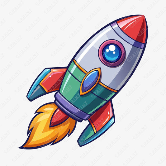 Space Adventure Spaceship Custom Character Cut-Out - C Print USA