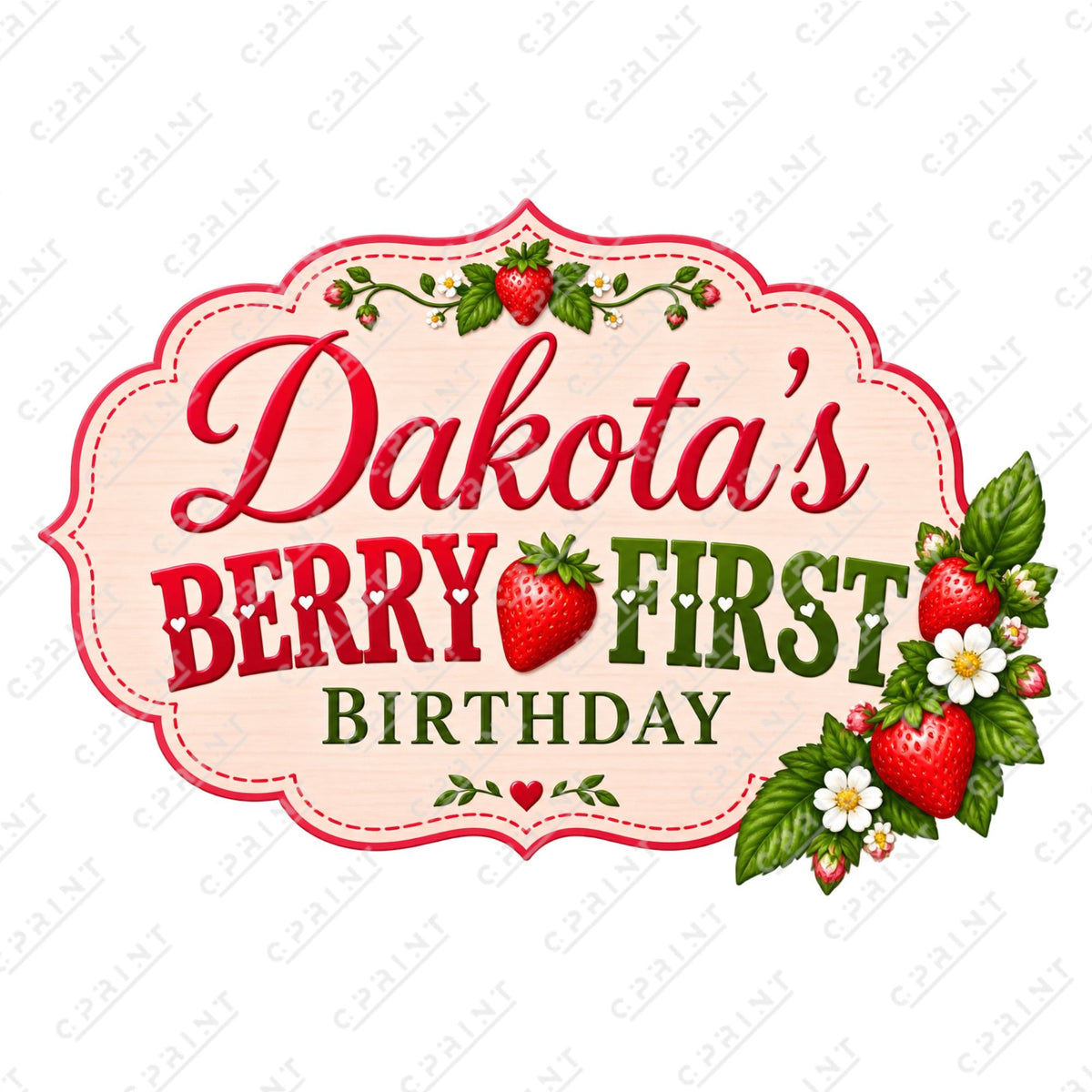 STRAWBERRY SHORTCAKE CUT OUT - C Print USA