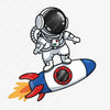 Surfing Rocket Astronaut Cardboard Cutout – Space Adventure Party Standee - C Print USA