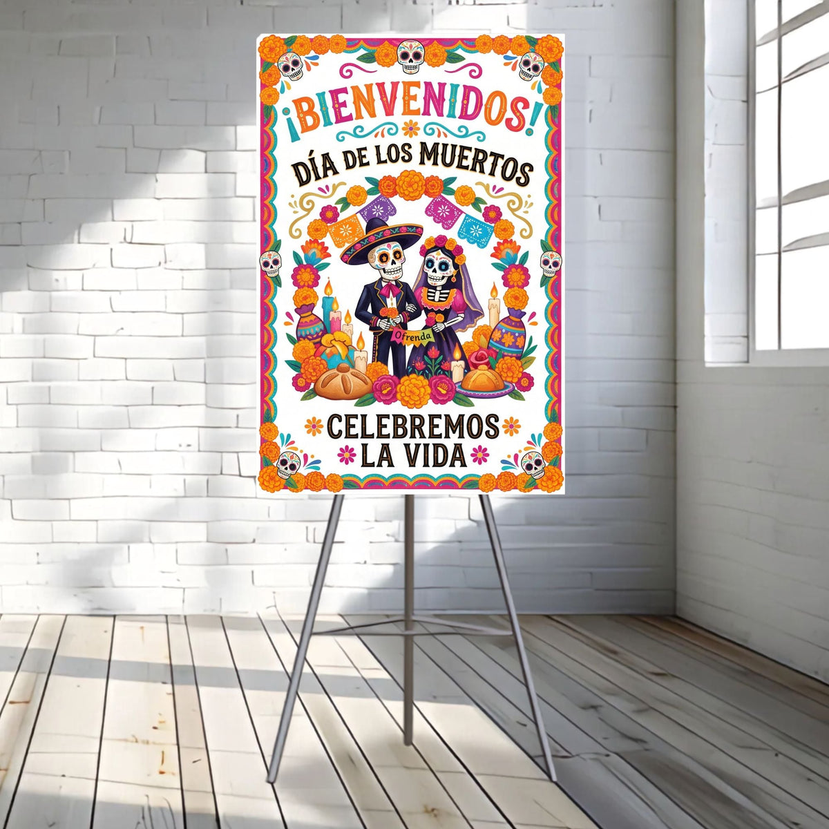 The Día de Los Muertos Welcome Sign - C Print USA