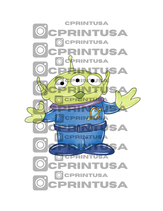 TOY STORY ALIEN WATERCOLOR CUT OUT - C Print USA