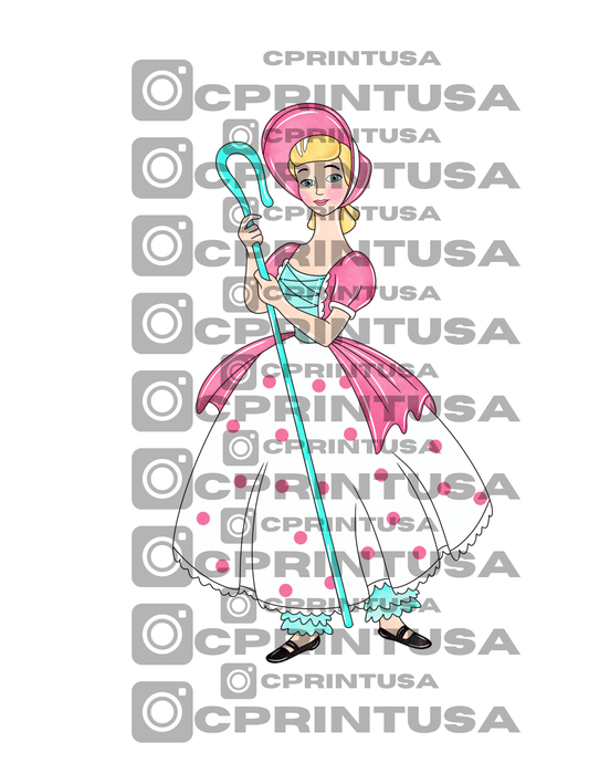TOY STORY BO PEEP WATERCOLOR CUT OUT - C Print USA