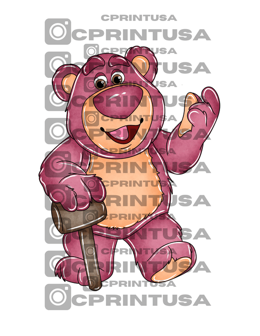 TOY STORY LOTS - O BEAR WATERCOLOR CUT OUT - C Print USA