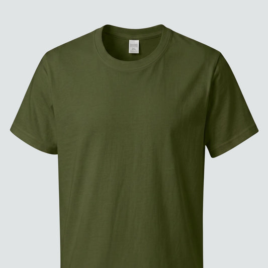 Tultex Unisex Fine Jersey T- Shirt -Olive - embroidery - C Print USA