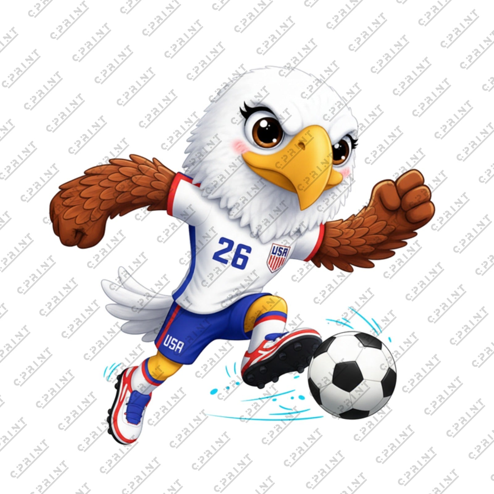 WORLCUP 2026 CHARACTER USA EAGLE - C Print USA